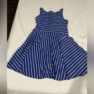 Polo by Ralph Lauren Navy and White Striped Kids Dress